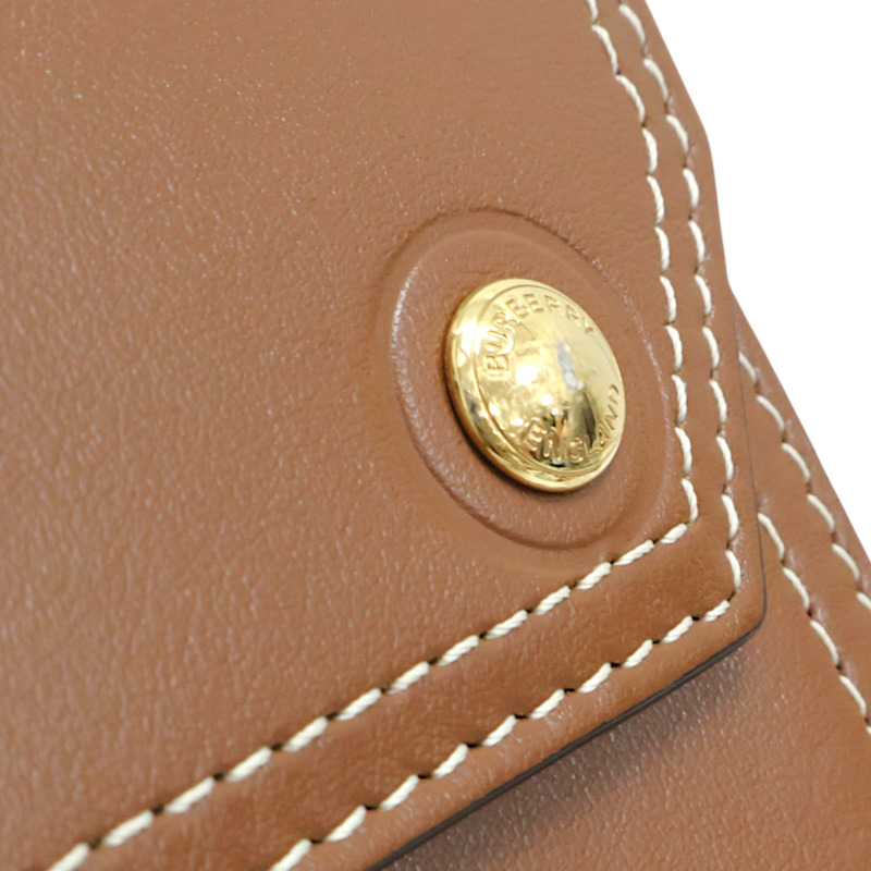 棕色 牛皮 mini pocket bag 肩背包【BURBERRY 巴寶莉】 8014776-17