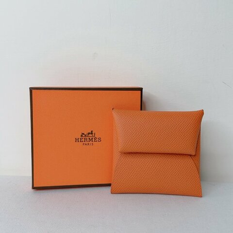 HERMES 全新Bastia拼色零錢包