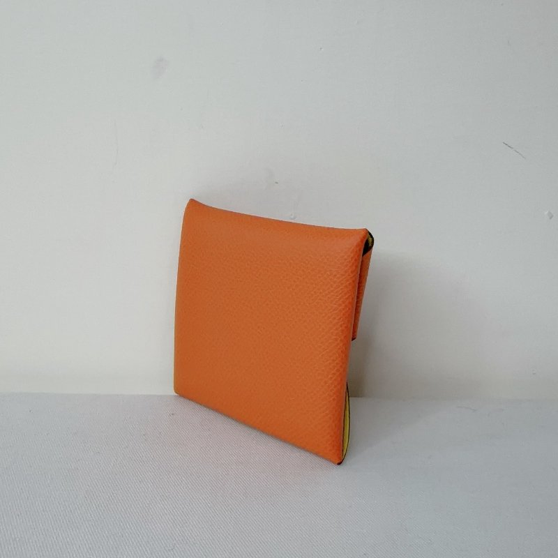 HERMES 全新Bastia拼色零錢包-4