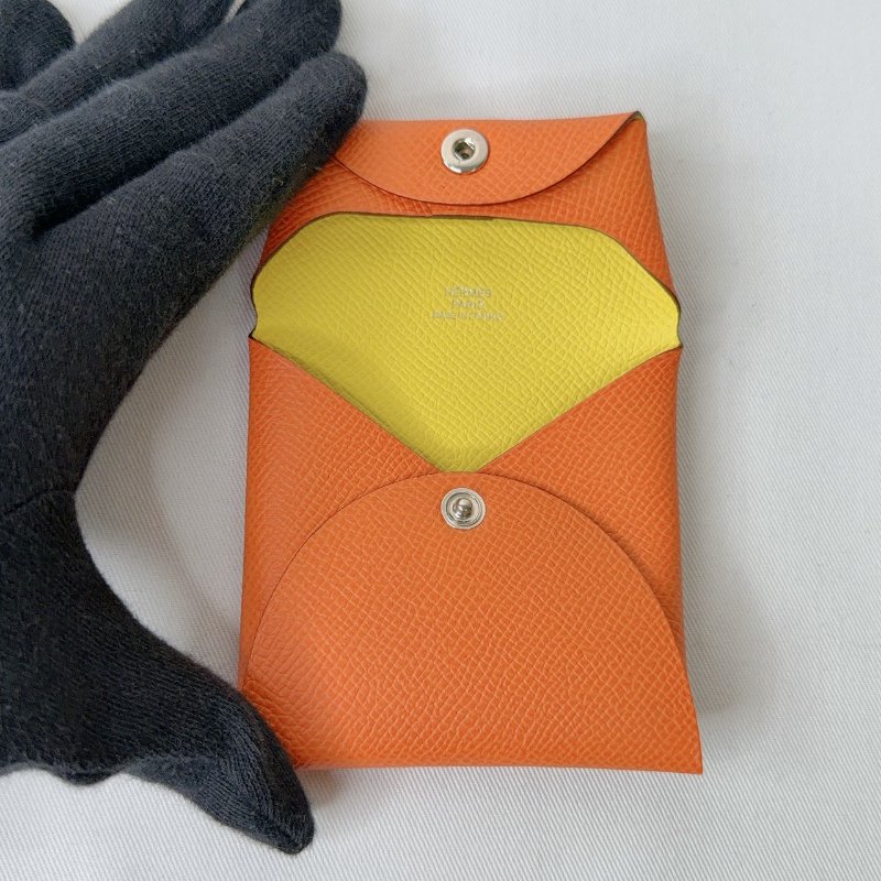 HERMES 全新Bastia拼色零錢包-6