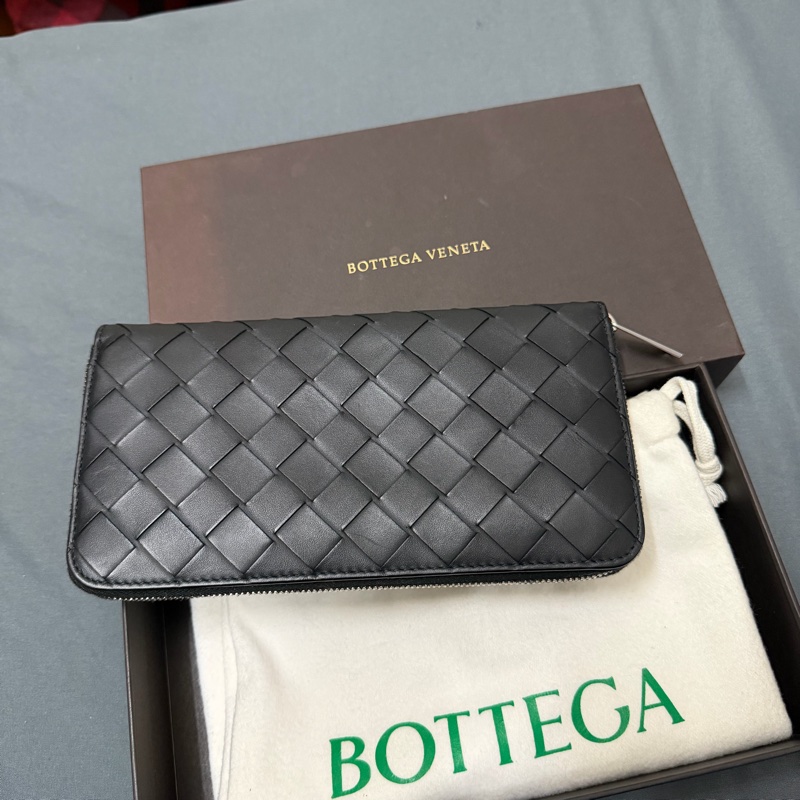 Bv新款大編織拉鍊長夾-0