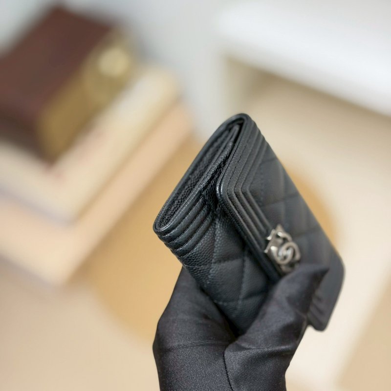 🏷Chanel 香奈兒.Boy 卡夾零錢包 芯片款-4