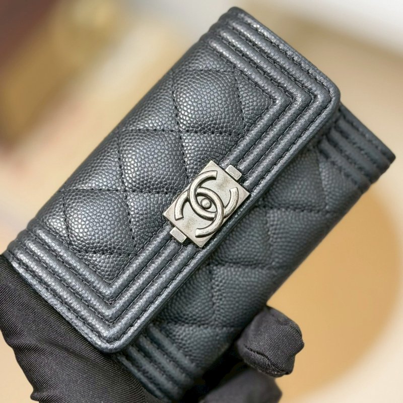 🏷Chanel 香奈兒.Boy 卡夾零錢包 芯片款-14