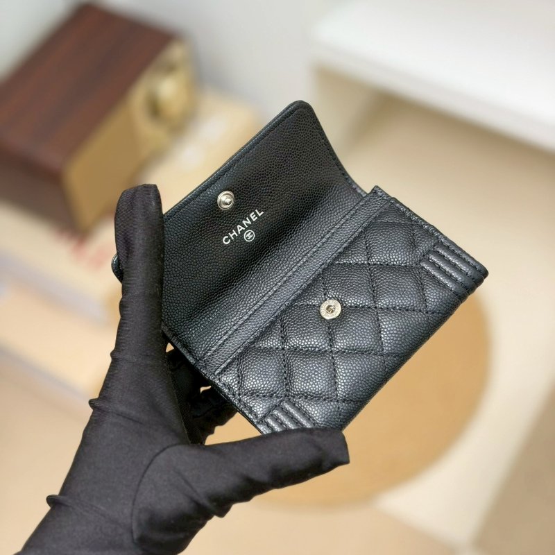 🏷Chanel 香奈兒.Boy 卡夾零錢包 芯片款-15