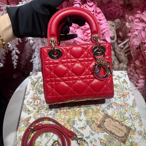 Dior 紅金黛妃包mini/王吉娜古董精品