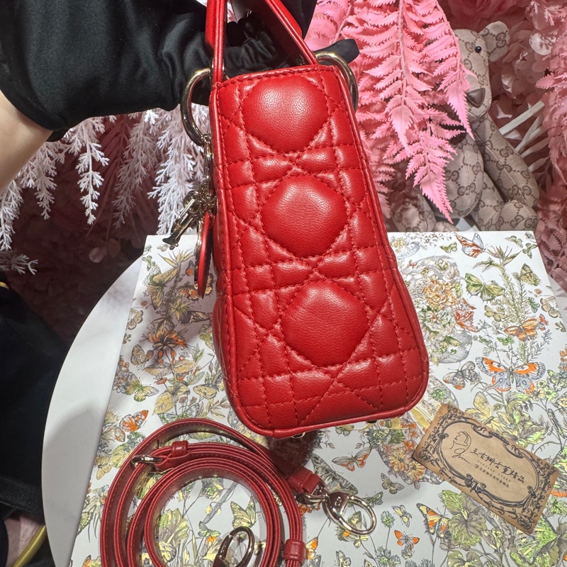 Dior 紅金黛妃包mini/王吉娜古董精品-4