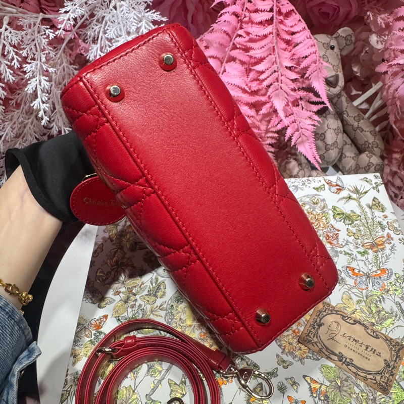 Dior 紅金黛妃包mini/王吉娜古董精品-5