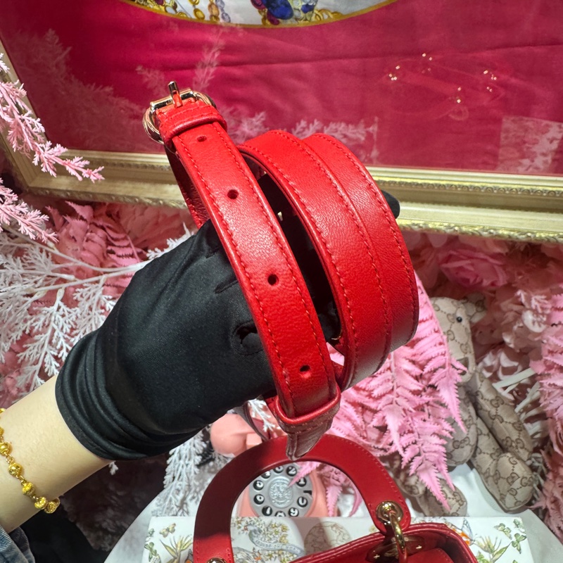 Dior 紅金黛妃包mini/王吉娜古董精品-8