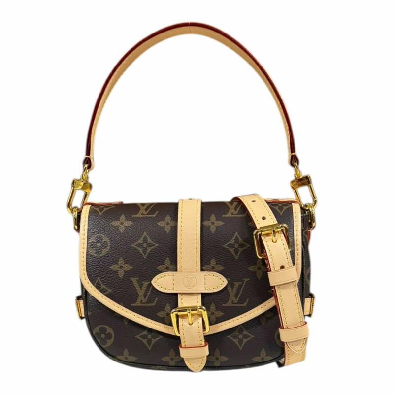 路易威登 Saumur BB Monogram 肩背包，M46740，棕色，女士，LOUIS VUITTON，兩用-0