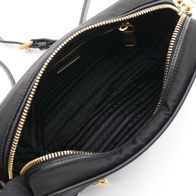 PRADA TESSUTO + SAFFIANO 單肩包 BT0773 尼龍皮革 黑色 二手 女士-2