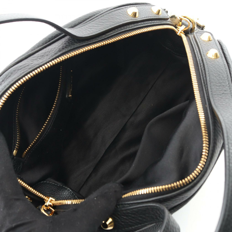 Miu Miu VITTELO PHENIX 單肩斜挎包 5BB034 黑色皮革 二手-2