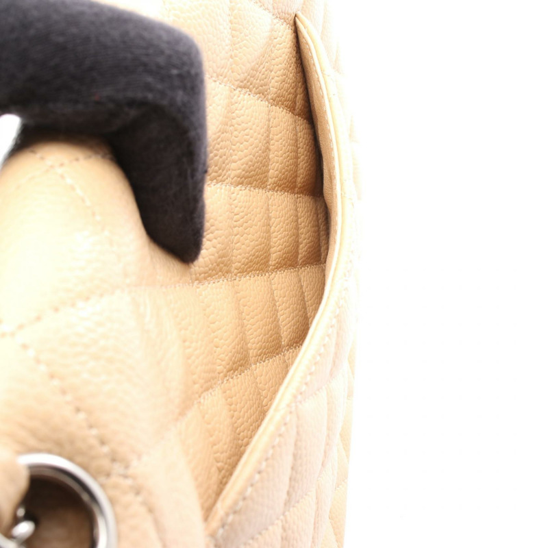 香奈兒 (CHANEL) Matelasse 翻蓋鏈條單肩背包 A01112 米色皮革 SHW 二手 CC-5