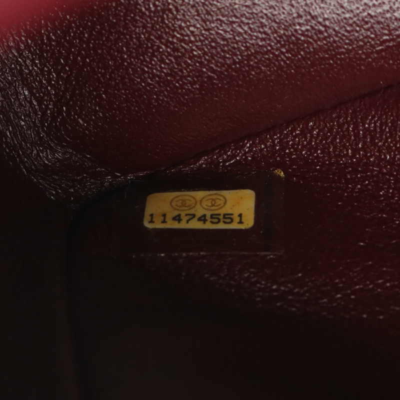 香奈兒 (CHANEL) 絎縫雙蓋鏈條肩背包，羊皮材質，黑色，金色五金，二手-4