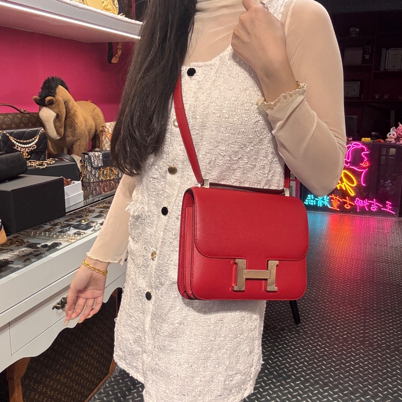 Hermes 康康包紅/王吉娜古董精品-1