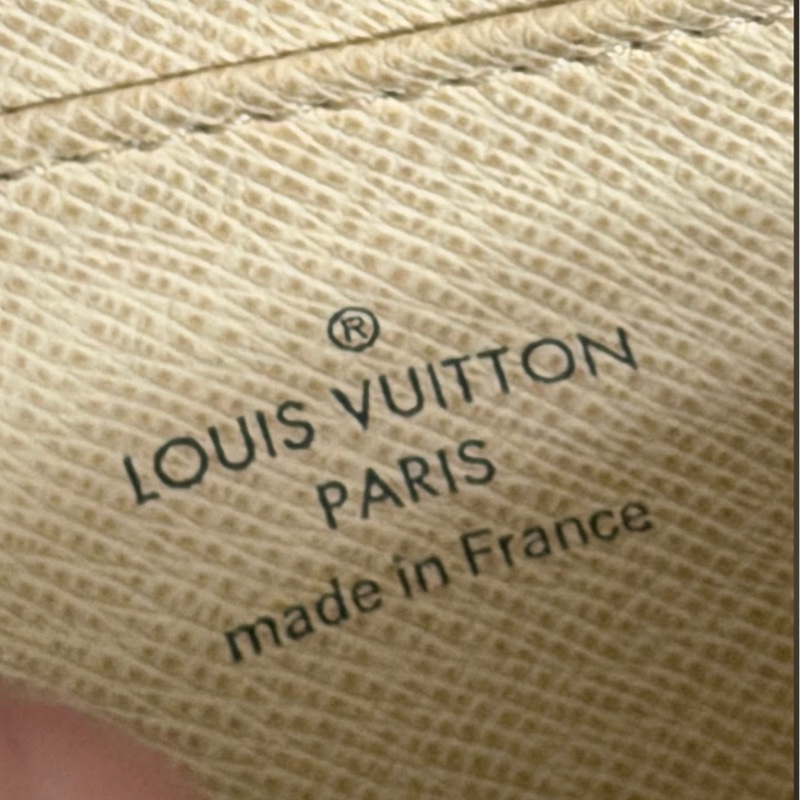 Lv白色棋盤格零錢包-6