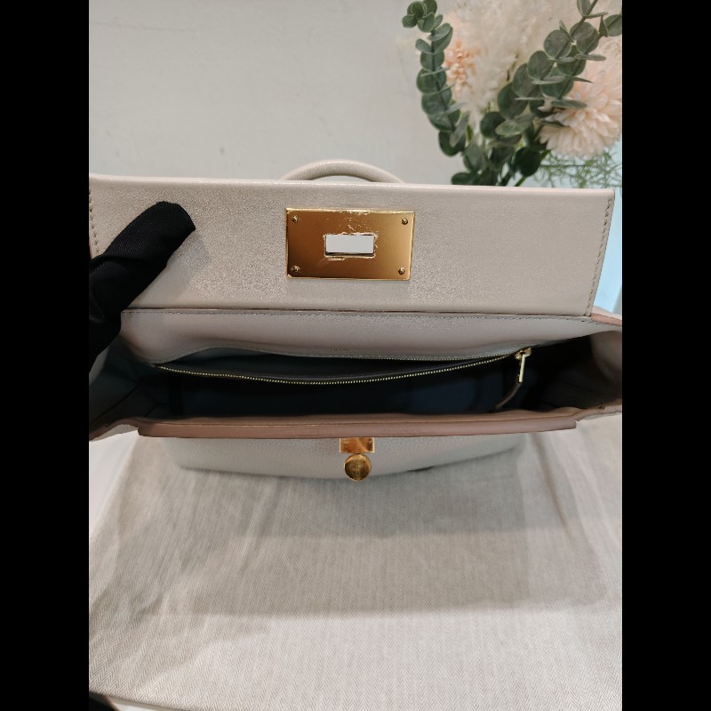 Hermes 2424 29 冰川灰x奶油黃-12