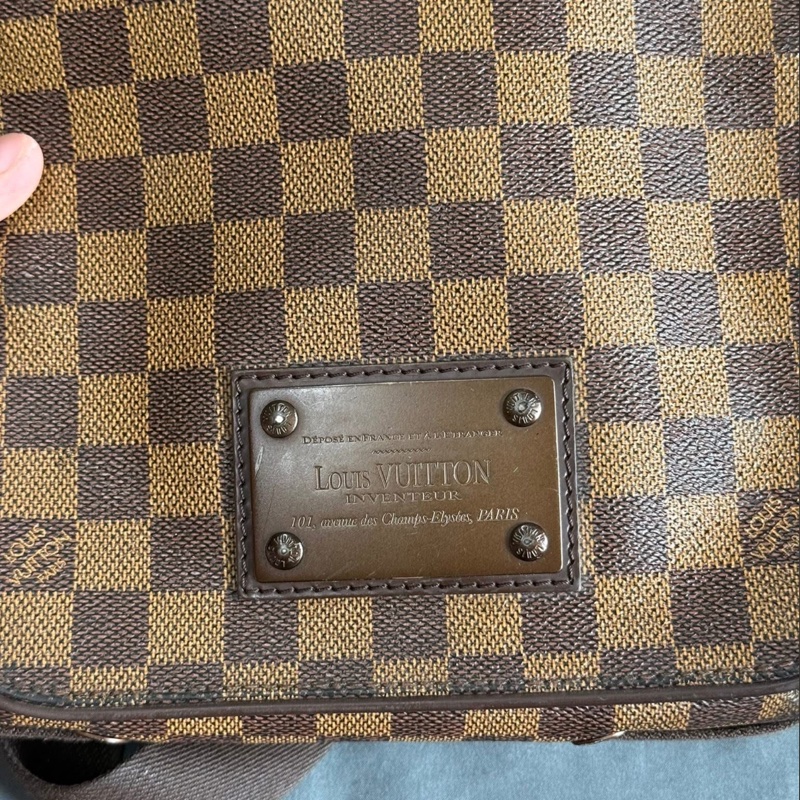 Lv棋盤格紋翻蓋斜背書（N51210）停產-5