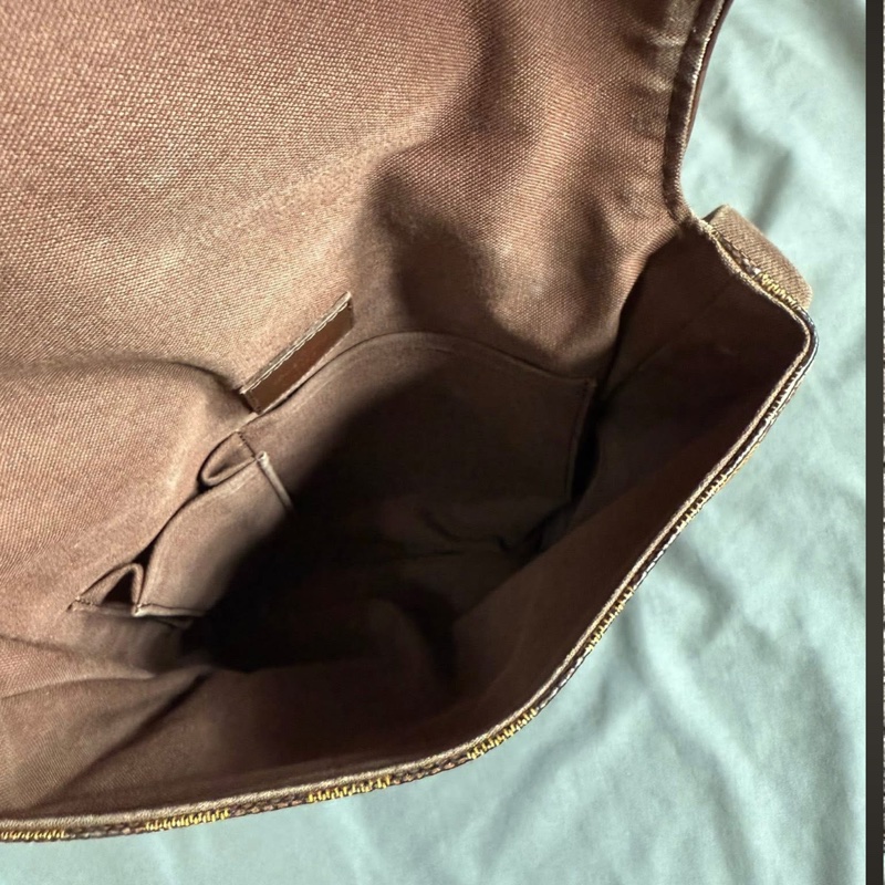 Lv棋盤格紋翻蓋斜背書（N51210）停產-7