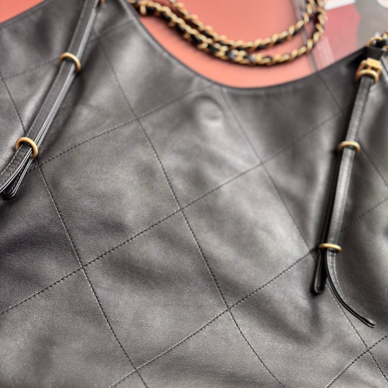 GD權志龍同款 ::CHANEL:: 25S  大號 TOTE 大托特 購物袋 黑金牛皮手提標 肩背包-8