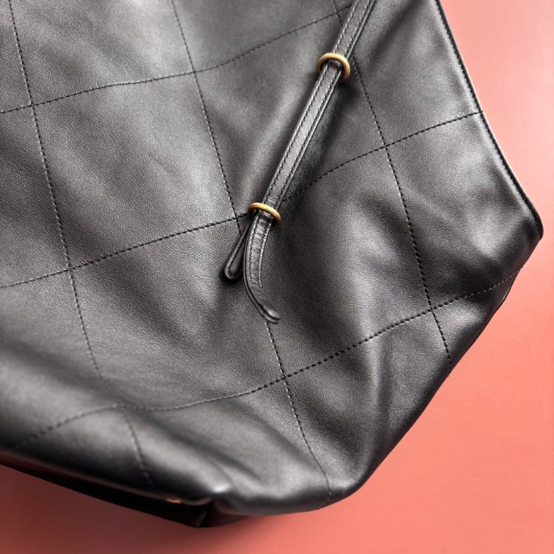 GD權志龍同款 ::CHANEL:: 25S  大號 TOTE 大托特 購物袋 黑金牛皮手提標 肩背包-9