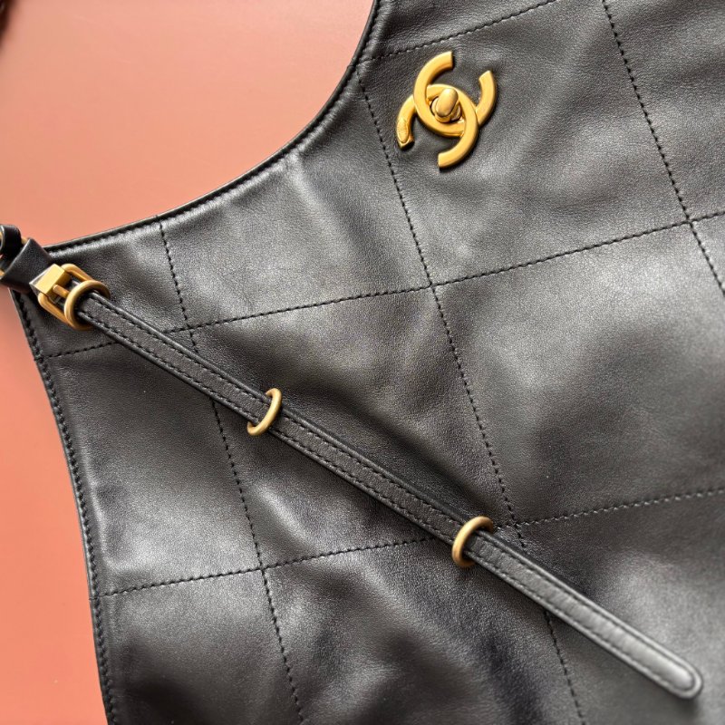 GD權志龍同款 ::CHANEL:: 25S  大號 TOTE 大托特 購物袋 黑金牛皮手提標 肩背包-13