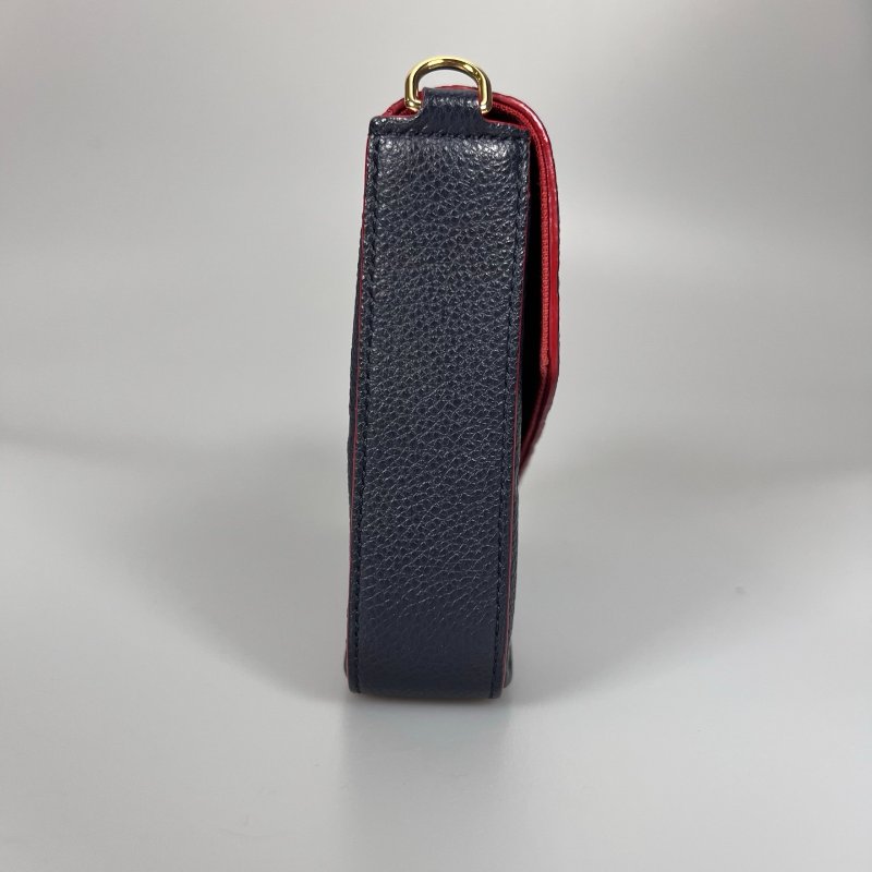 LV M64099/晶片款 藍皮革壓紋三合一包-3