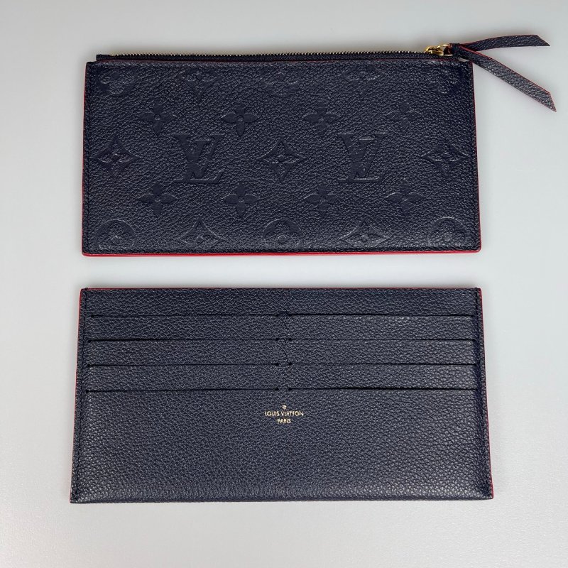 LV M64099/晶片款 藍皮革壓紋三合一包-11