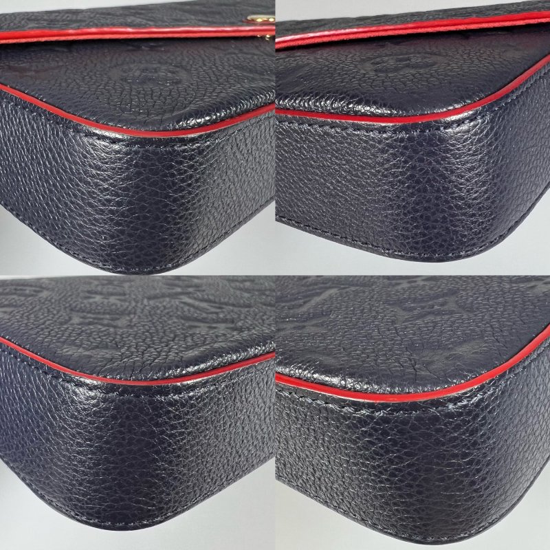 LV M64099/晶片款 藍皮革壓紋三合一包-15