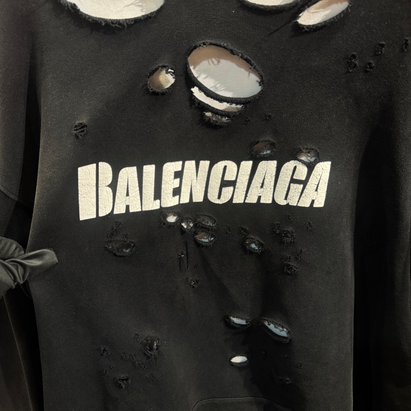 Balenciaga 破洞款帽T上衣/王吉娜古董精品-2