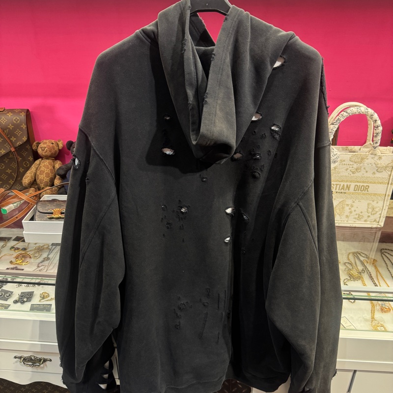 Balenciaga 破洞款帽T上衣/王吉娜古董精品-3