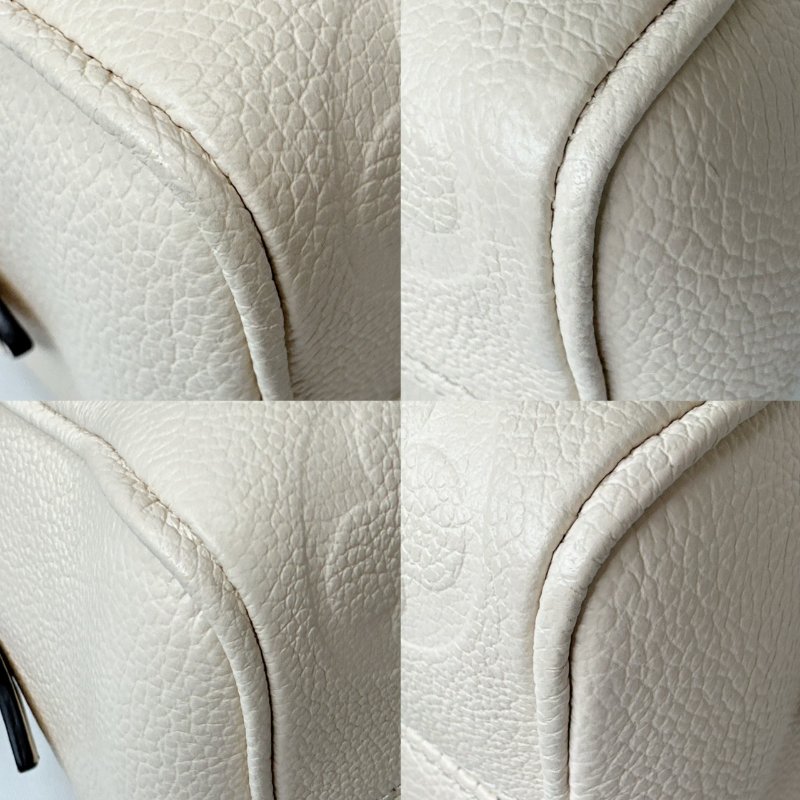 LV 奶油白全皮革壓紋Speedy 20-9