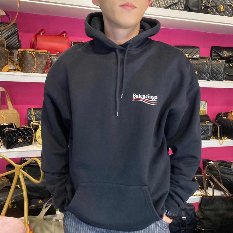 Balenciaga 黑可樂帽T 上衣/王吉娜古董精品-1