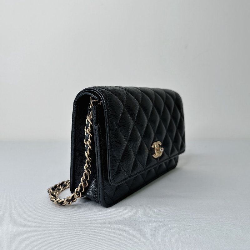 CHANEL 雙鏈帶黑金魚子醬WOC-3