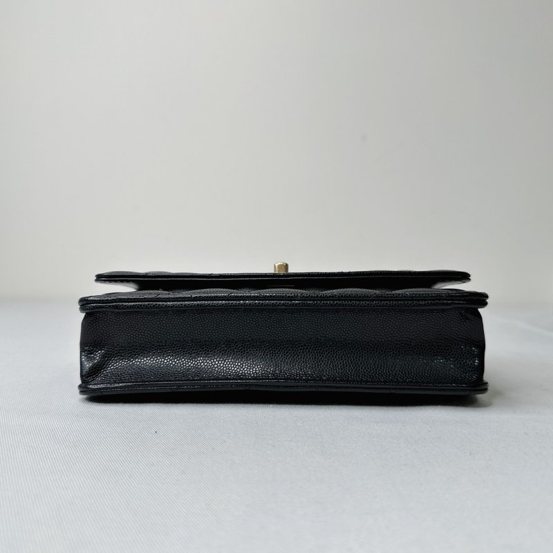 CHANEL 雙鏈帶黑金魚子醬WOC-9