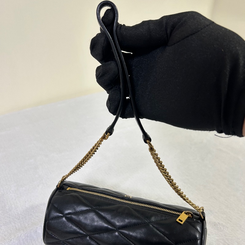 Saint Larent YSL Sade 行縫小羊皮米你圓筒手袋 mini Tube-16