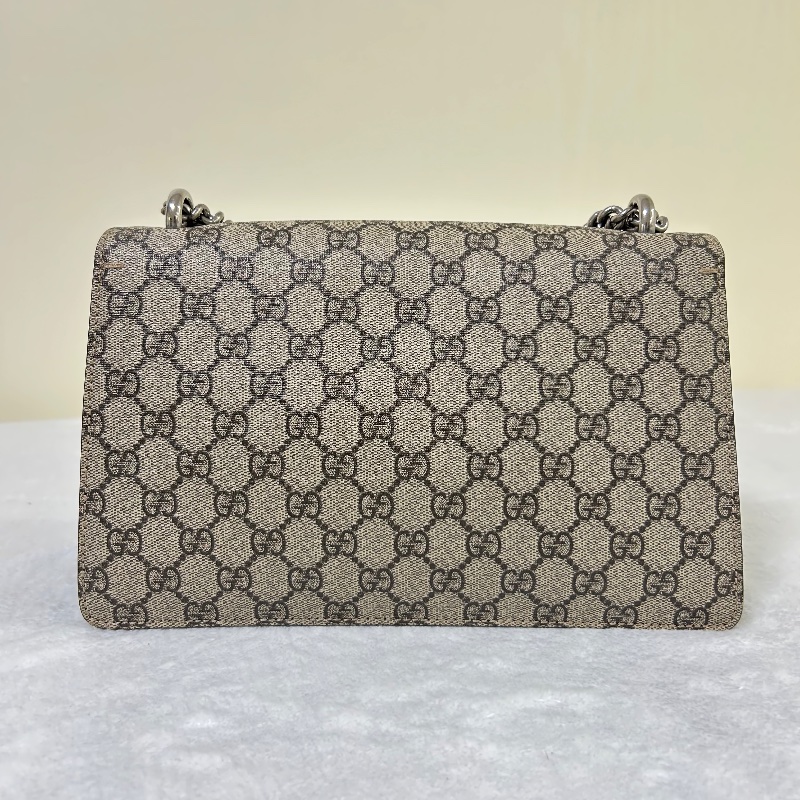 Gucci Dionysus 雙 G Supreme 經典織紋麂皮肩背包-10