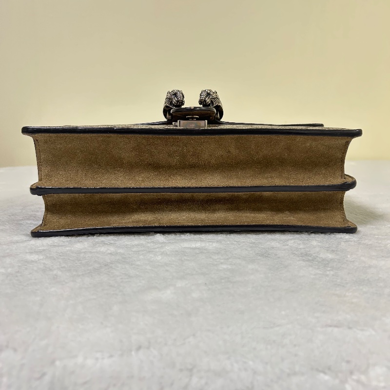 Gucci Dionysus 雙 G Supreme 經典織紋麂皮肩背包-11