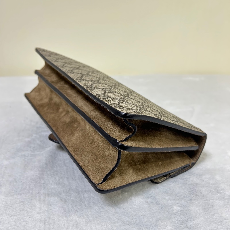 Gucci Dionysus 雙 G Supreme 經典織紋麂皮肩背包-15