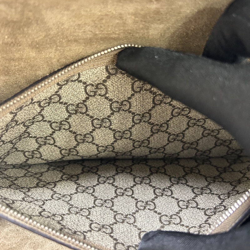 Gucci Dionysus 雙 G Supreme 經典織紋麂皮肩背包-21