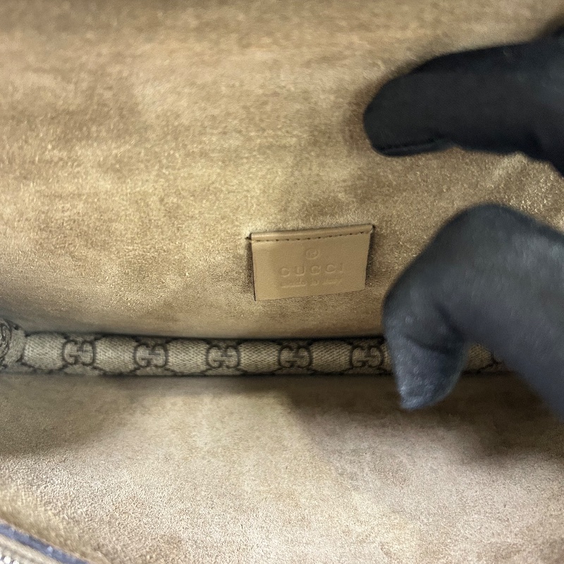 Gucci Dionysus 雙 G Supreme 經典織紋麂皮肩背包-22