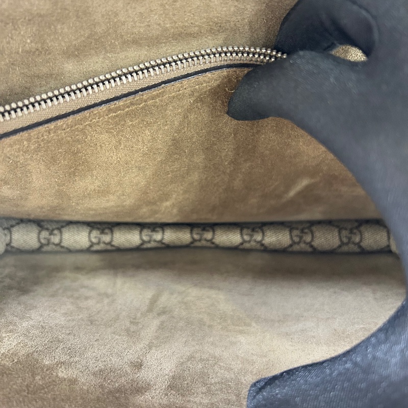 Gucci Dionysus 雙 G Supreme 經典織紋麂皮肩背包-23