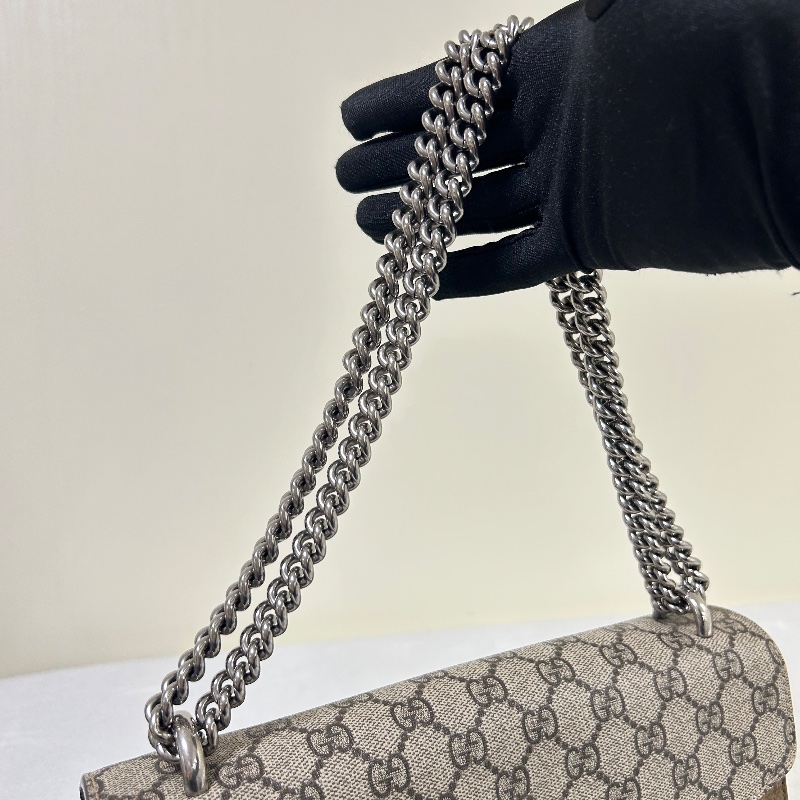 Gucci Dionysus 雙 G Supreme 經典織紋麂皮肩背包-24