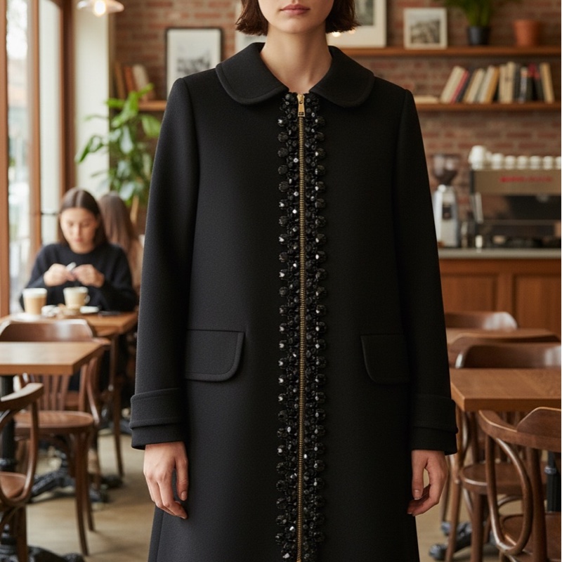 Prada 珠飾拉鍊黑色大衣 實穿與收藏兼具的經典級作品IT42-11