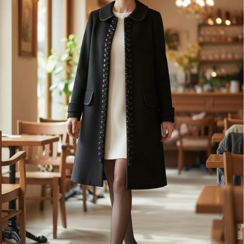 Prada 珠飾拉鍊黑色大衣 實穿與收藏兼具的經典級作品IT42-14