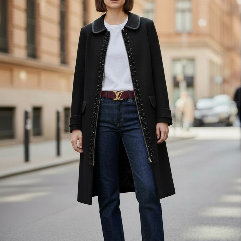 Prada 珠飾拉鍊黑色大衣 實穿與收藏兼具的經典級作品IT42-15