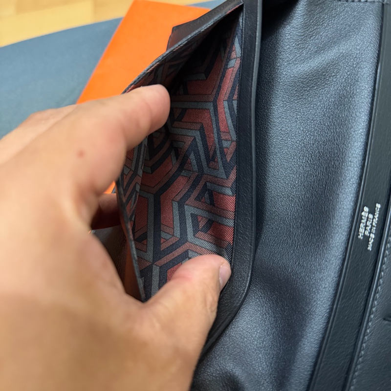 Hermès絲巾對開長夾-6