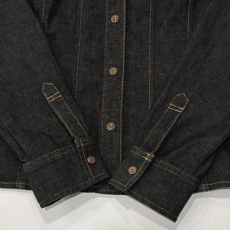 Burberry 藍標 經典壓扣牛仔襯衫外套-5