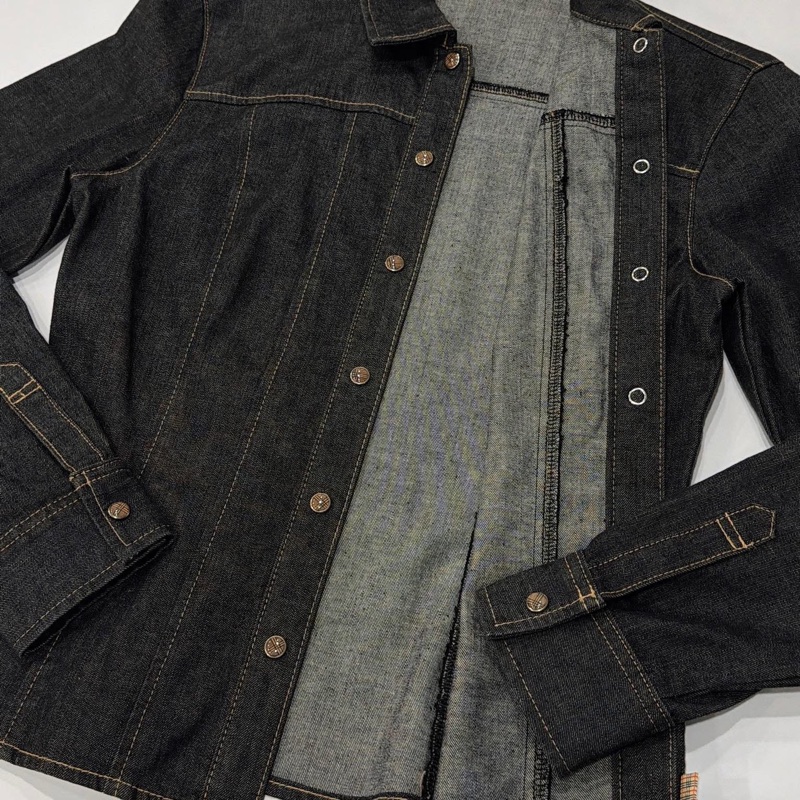 Burberry 藍標 經典壓扣牛仔襯衫外套-6