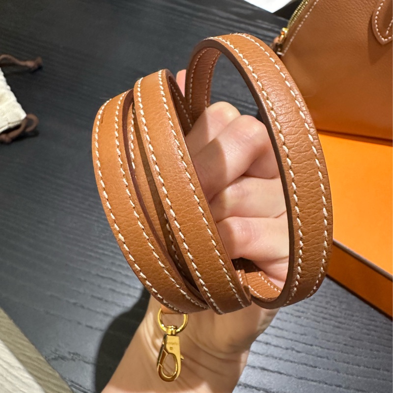 Hermès Mini Bolide 迷你保齡球包｜金棕金扣 Evercolor 皮-10