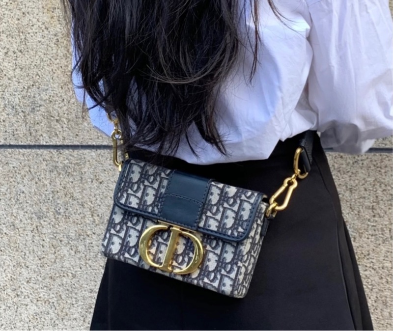 Christian Dior 迪奧 緹花 老花 CD金釦 Oblique 小型 硬盒包 斜背包 肩背包 側背包-2